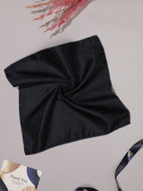 Black Floral Jacquard Pocket Square