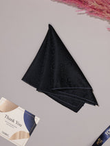 Black Floral Jacquard Pocket Square