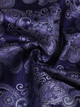 Purple Paisley Jacquard Pocket Square