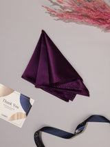Purple Solid Jacquard Pocket Square