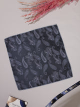 Black Paisley Jacquard Pocket Square