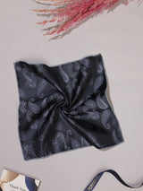Black Paisley Jacquard Pocket Square