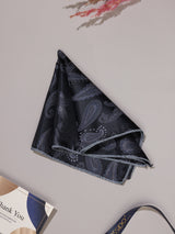 Black Paisley Jacquard Pocket Square