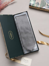 Grey Geometric Broad + Long Necktie