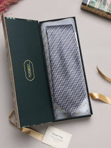 Grey Geometric Broad + Long Necktie