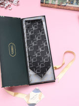 Black Abstract Broad + Long Necktie
