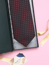 Black Geometric Broad + Long Necktie