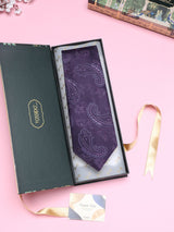 Purple Paisley Broad Necktie