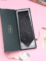 Black Paisley Broad + Long Necktie
