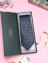 Black Geometric Broad Necktie