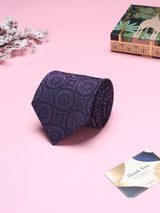 Purple Floral Broad Necktie