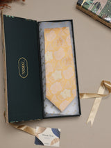 Yellow Floral Broad Necktie