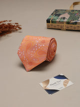 Peach Paisley Broad + Long Necktie