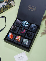 Contemporary Gentleman’s Printed Pocket Squares – 9 Piece Gift Set