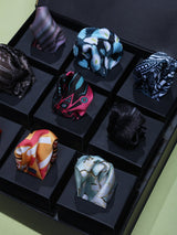 Contemporary Gentleman’s Printed Pocket Squares – 9 Piece Gift Set