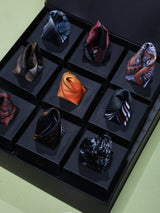 Classic Gentleman’s Printed Pocket Squares – 9 Piece Gift Set