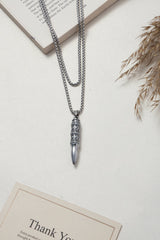 Silver Detailed Bullet Men's Chain