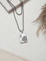 Silver Ace of Spades Men's Chain