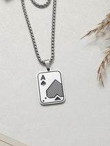 Silver Ace of Spades Men's Chain