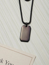 Black Dog Tag Men's Chain