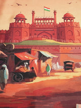 Delhi Red Fort Printed Pocket Square