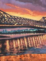 Kolkata Howrah Bridge Printed Pocket Square