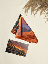 Kolkata Howrah Bridge Printed Pocket Square