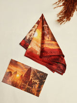 Bodh Gaya Mahabodhi Temple Printed Pocket Square