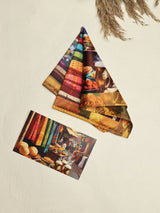 Amritsar Vibrant Markets Printed Pocket Square