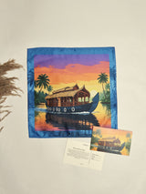 Kochi House Boat Printed Pocket Square