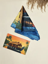 Kochi House Boat Printed Pocket Square