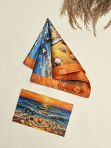 Goa Beach Capital Sunset Printed Pocket Square
