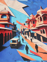 Jaipur Forts and Jharokhas Printed Pocket Square