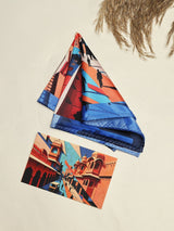 Jaipur Forts and Jharokhas Printed Pocket Square