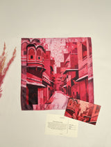 Jaipur Pink City Printed Pocket Square