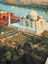 Agra Taj Mahal Aerial View Printed Pocket Square