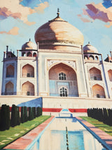 Agra Taj Mahal Printed Pocket Square