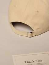 Beige A Embroidered Baseball Cap