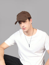 Coffee Brown Distressed Baseball Cap