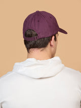 Burgundy V Embroidered Baseball Cap