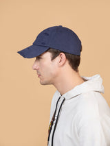 Navy Blue Distressed Baseball Cap