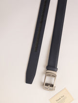 Dark Navy Blue No-Hole Men's Belt