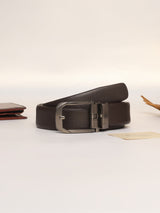Dark Brown Pebbled No-Hole Men's Belt