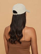 Cream V Embroidered Baseball Cap