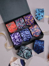 9 - Piece Printed Tie Set - TOSSIDO