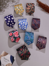 9 - Piece Printed Tie Set - TOSSIDO
