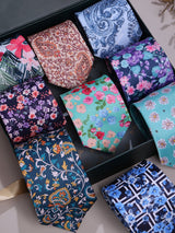 9 - Piece Printed Tie Set - TOSSIDO