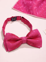 Pink Paisley Bow Tie & Pocket Square Set