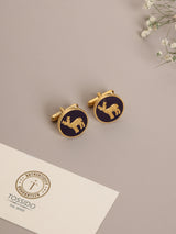 Purple Stag Cufflinks - TOSSIDO