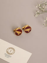 Maroon Falcon Cufflinks - TOSSIDO